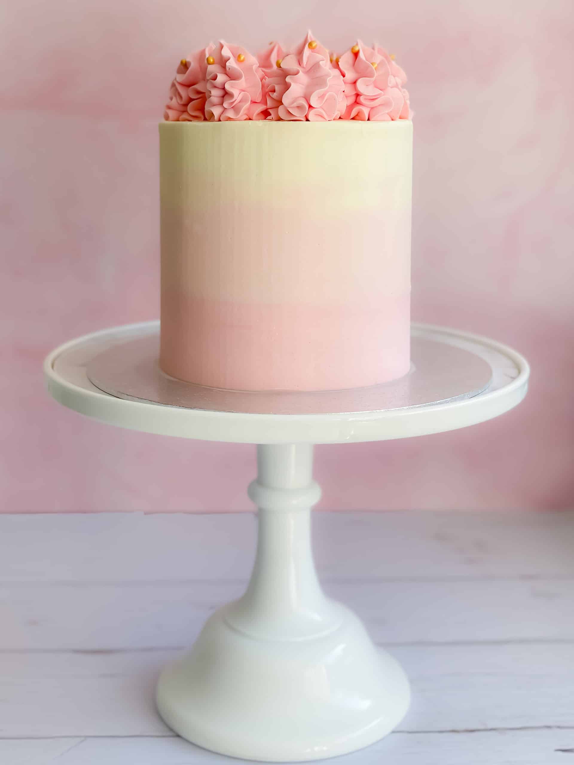 Pink ombre chiffon cake Recipe