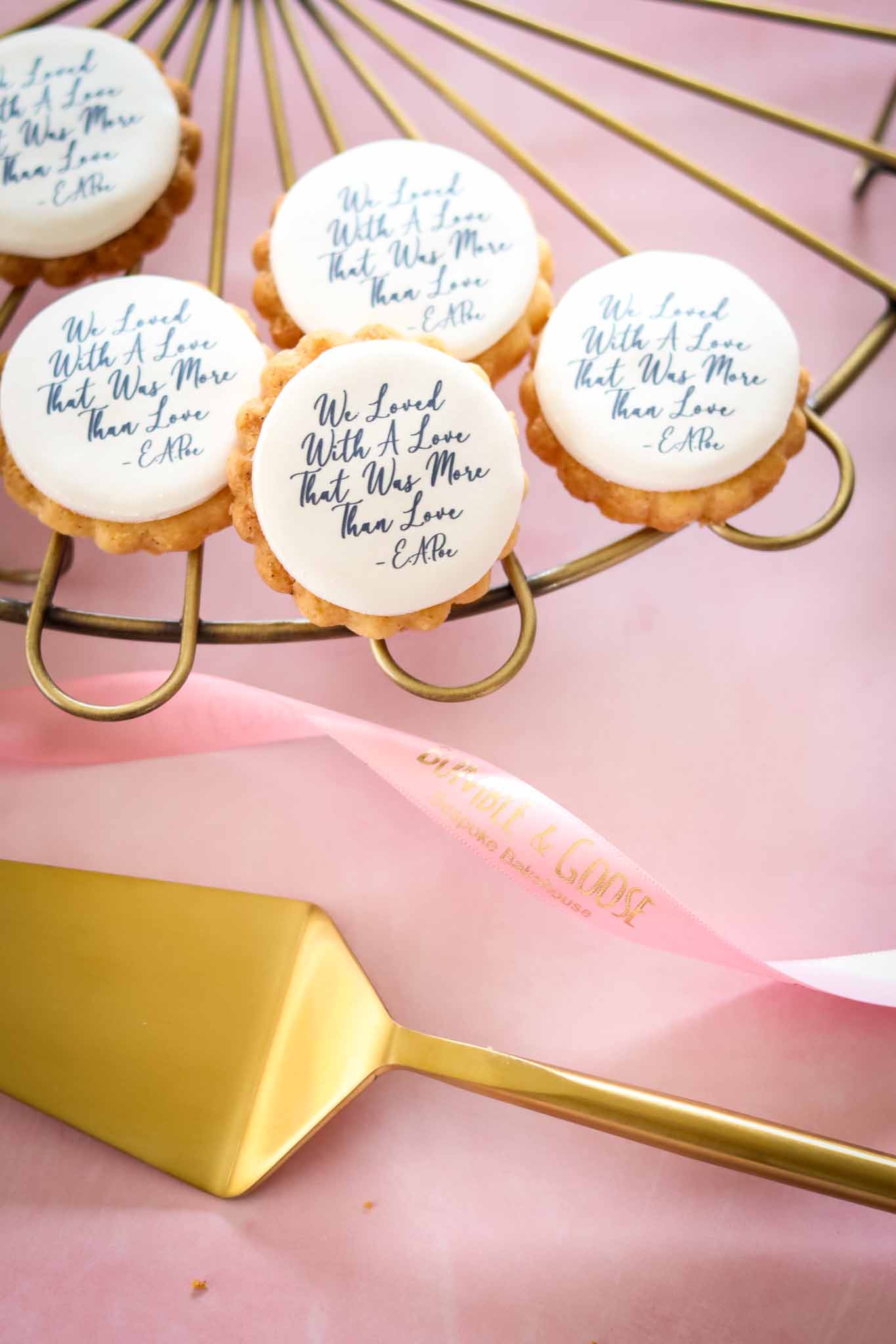 wedding biscuits with quotes
