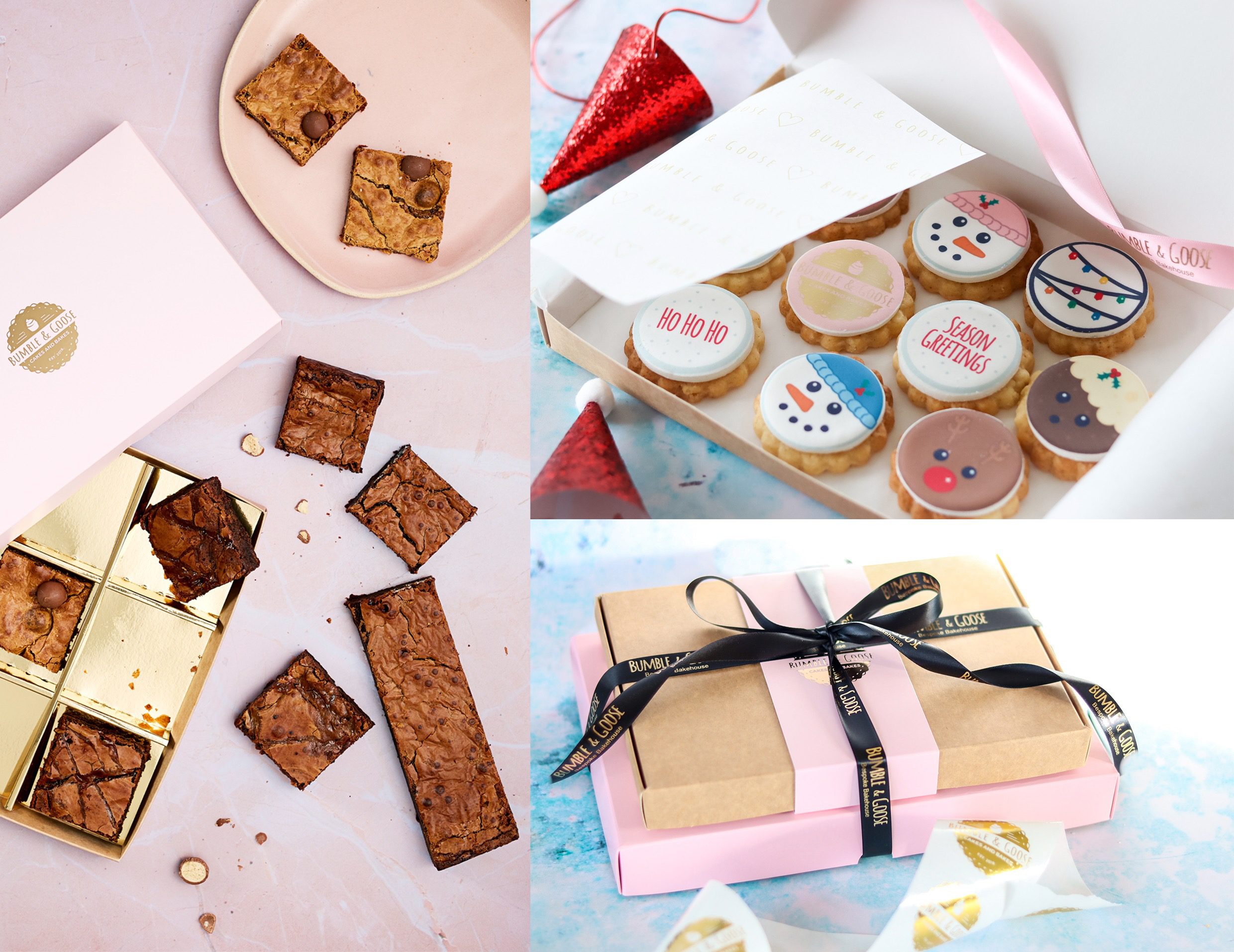 Handmade Personalised Christmas Biscuits & Brownies Bundle