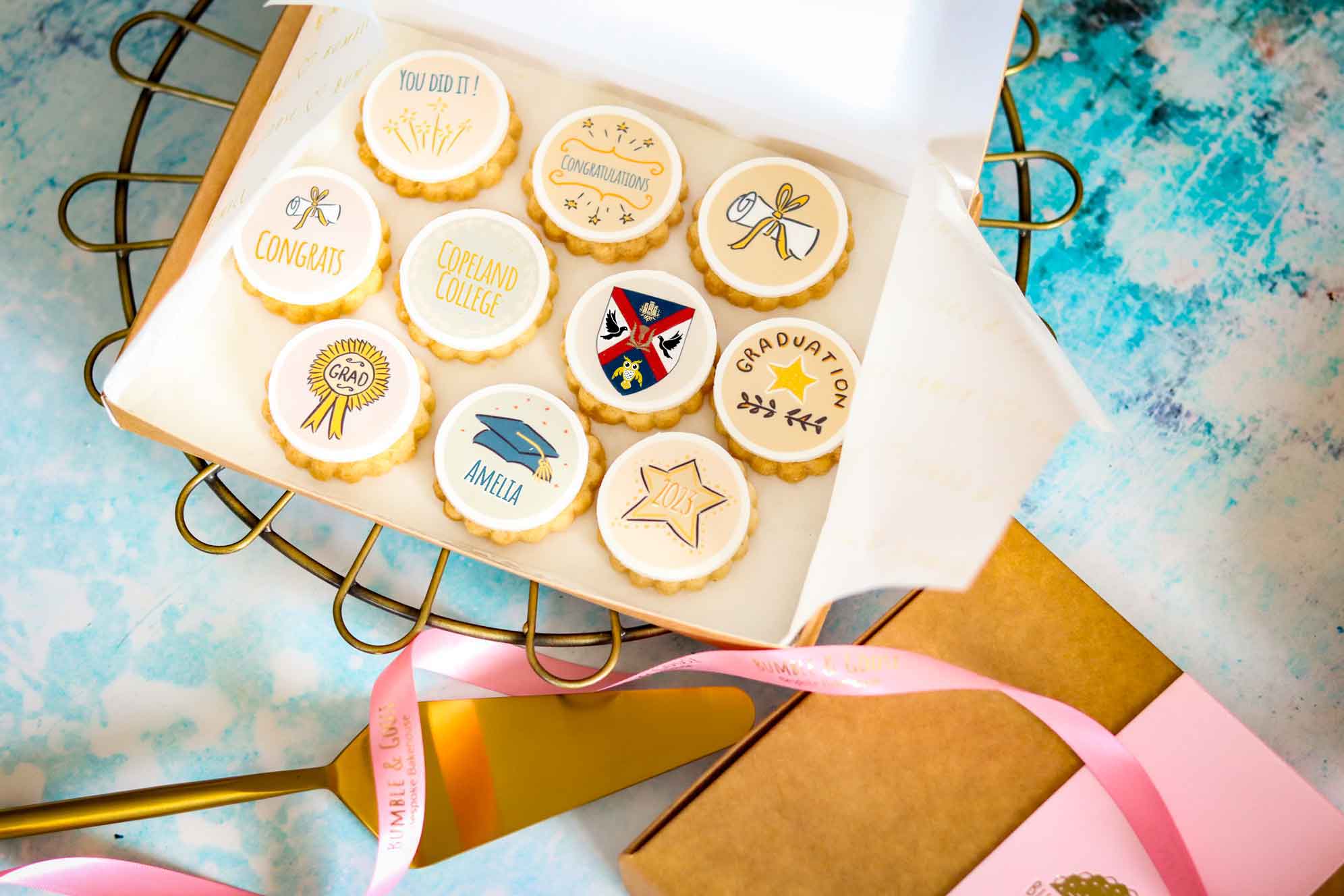 personalised graduation biscuits delivered