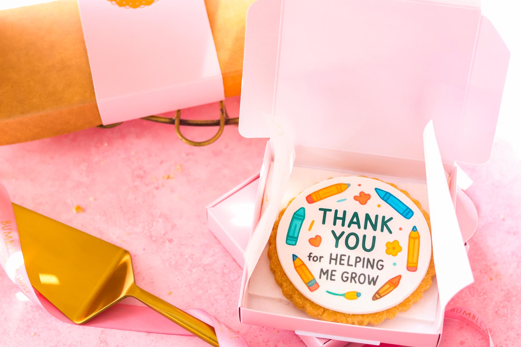 teacher thank you biscuits with thank you for helping me grow