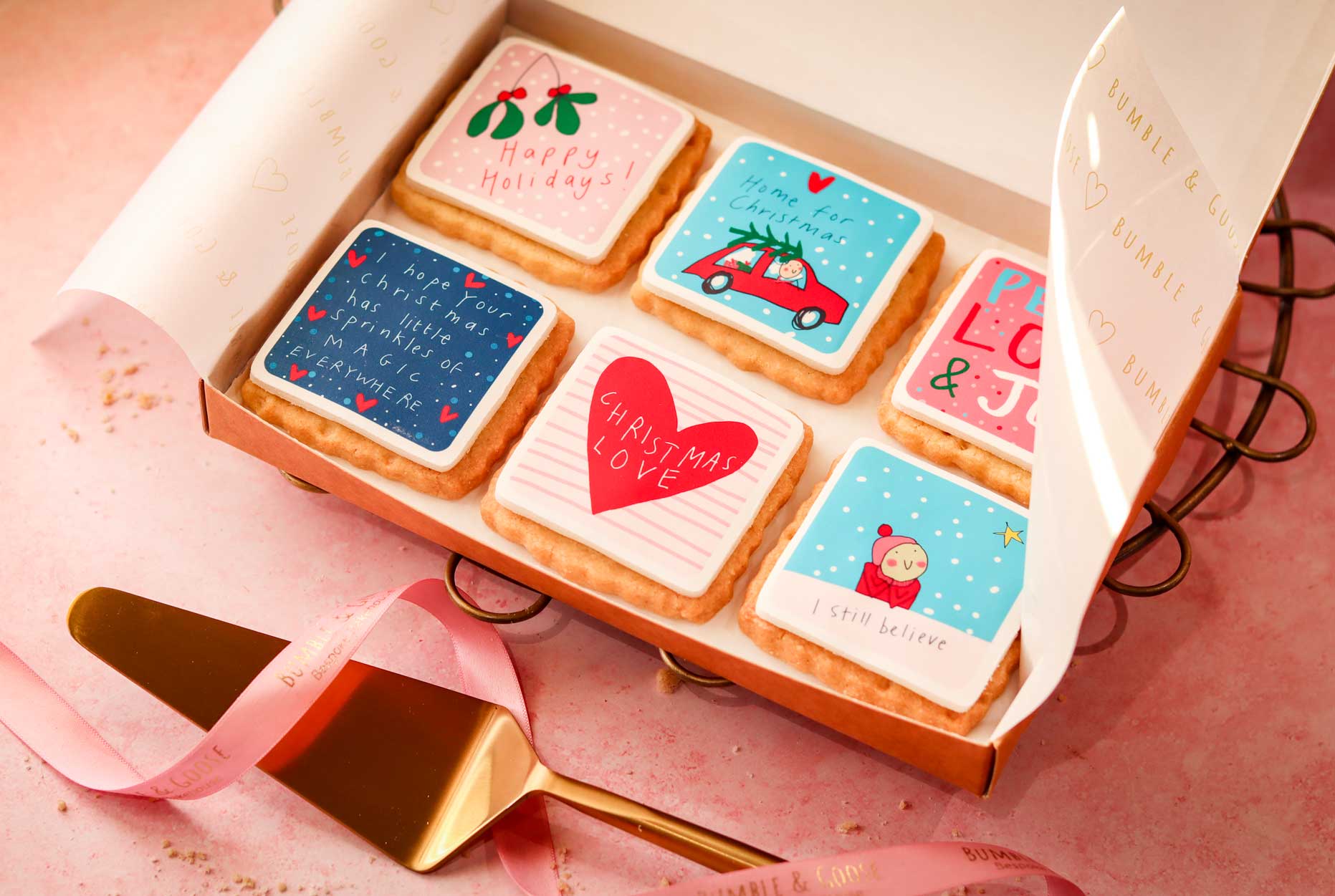 Sketchy Muma Christmas Biscuit Gift Box – 6 Handmade Biscuits