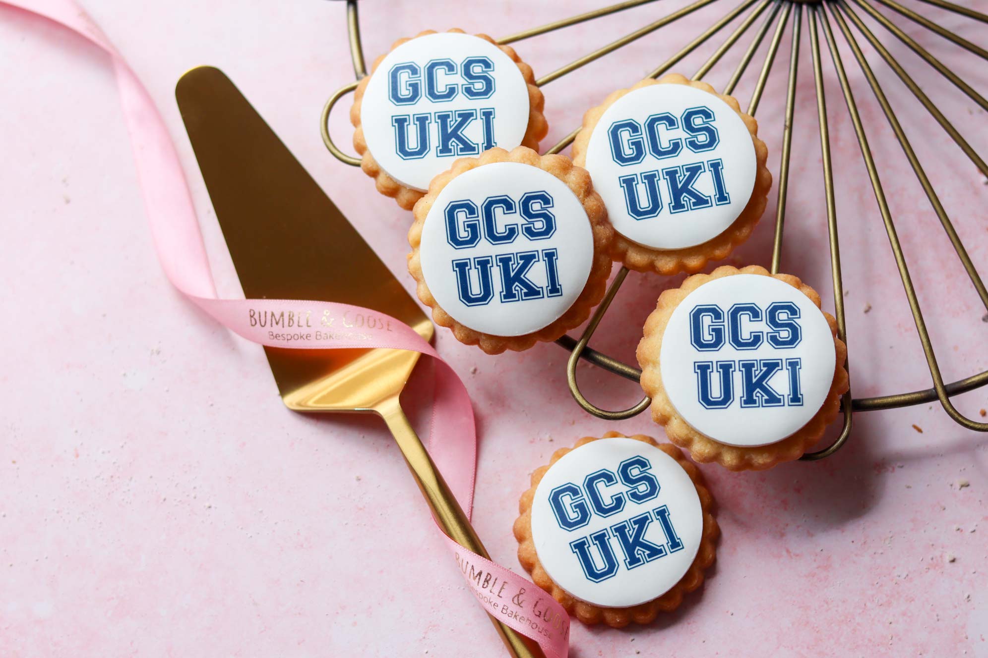 Google branded biscuits corporate event Bumble & Goose